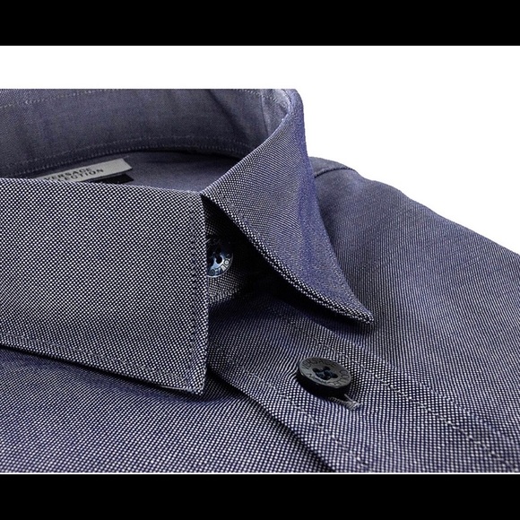 NIB Versace Dark Denim Blue Dress Shirt $295 - Picture 2 of 7